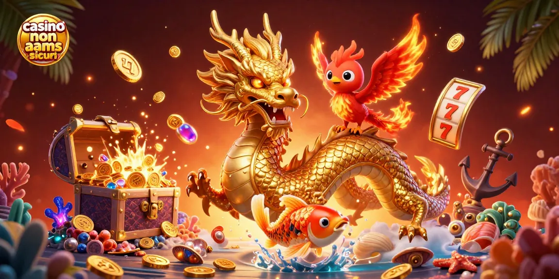 Interagisci con i casino non aams sicuri attraverso una scena vivace di creature mitologiche tra simboli di gioco.