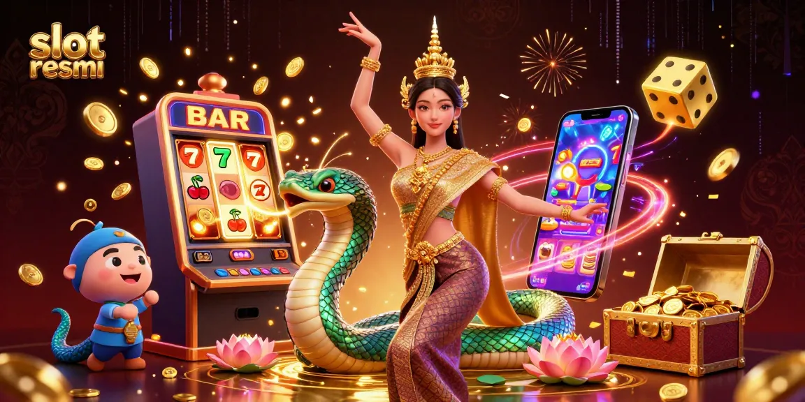 Rasakan sensasi menarik dari slot resmi dengan representasi 3D yang cerah dari perayaan jackpot.