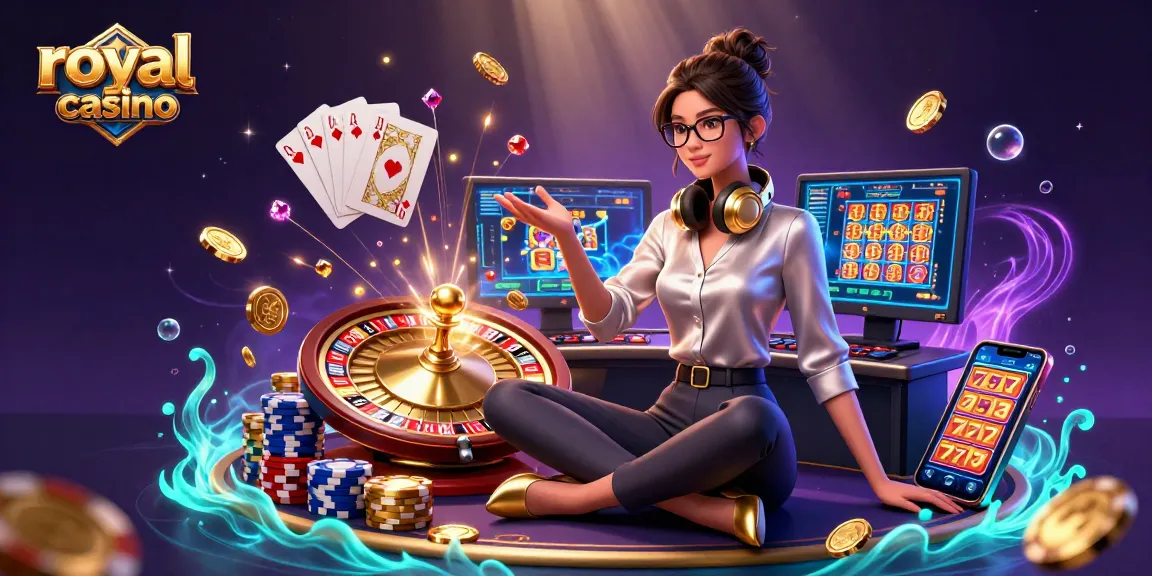 Experience the excitement of royal casino gaming with detailed 3D digital illustration.